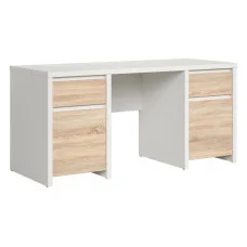 Executive desk Kaspian, white / sonoma oak